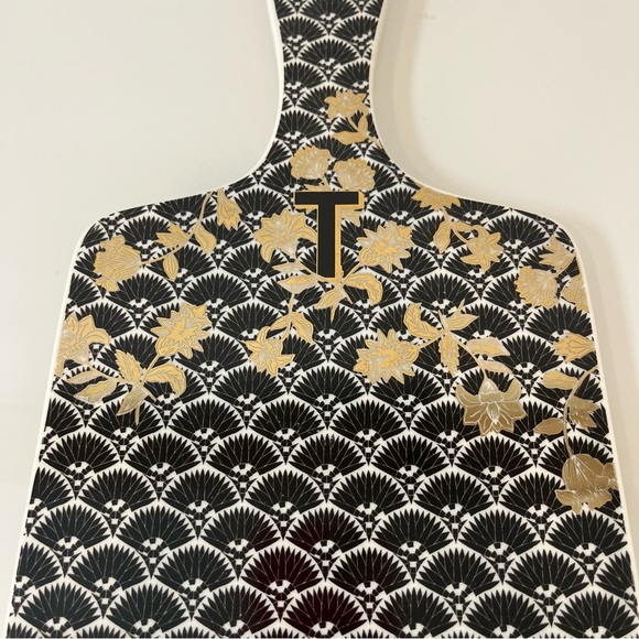 Anthropologie ELIZA TILE  Monogram Initial T Cheese Cutting Board Stoneware - Picture 2 of 5